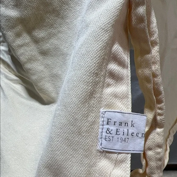 Women’s Frank Eileen Cotton Yellow Shirt Medium - Picture 3 of 5